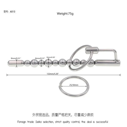 Massage Wand Urethral Sound Dilators Stimulation Catheter Beads  Penis Plug Insert Male Masturbator Horse Eye Sticks BDSM Penis