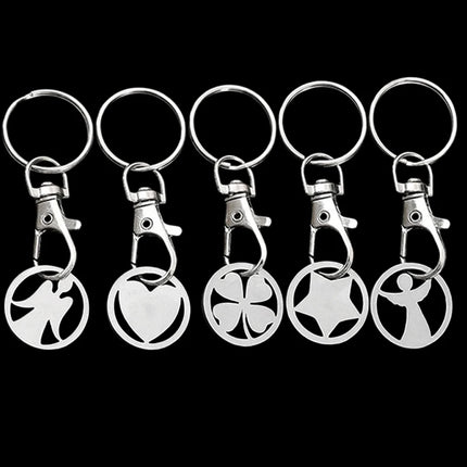 Trolley Cart Tokenrings Keychains Shopping Trolley Token Coin Keyring
