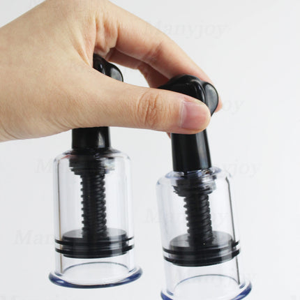 1 Pair Nipple Enlargement Sucker Suction Cupping Vacuum No Pump Body Therapy BDSM Adult Game Sex Toys for Women