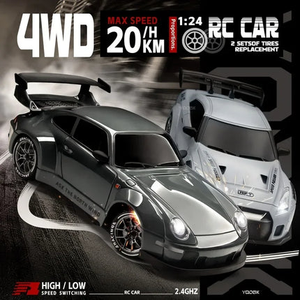 1/24 4WD RC Drift Car 2.4G Remote Control High Speed Racing Toy for Kids Boys Children Christmas Gifts