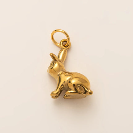 Animal Series Pendant Stainless Steel DIY Small Pendant Vacuum Plated 18K Gold Color-Preserving Accessory in Furnace
