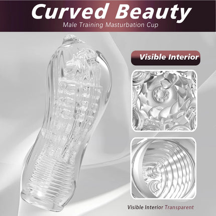 Male Masturbation Soft Rubber Transparent Vaginal Manual Penis Sports Cup Masturbator Adult Rooster Sex Toy Erotic Products