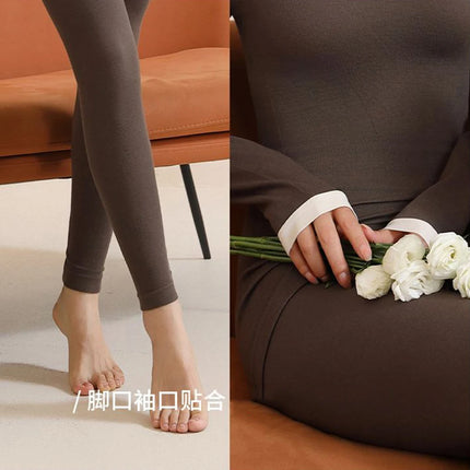 Women's Thermal Underwear Modal Thin V-neck Tops Warm Pants Two Piece Set Autumn Winter Fashion New Thermo Underwear Undershirts