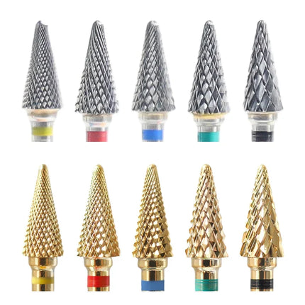 Nail Drill Bits Carbide Large Cone Electric Milling Cutter Gel Polish Remover Grinding Tools DIY Accessories Supplies