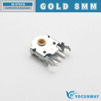 TTC Rotary Mouse Scroll Wheel Encoder Gold Mark 1.74mm Hole 20-40g Force Compatible 7-16mm Diameters for PC Mouse Upgrade