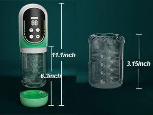 Enlargers LCD APP Penis pump Pocket Pussies Thrusting Rotating Vibrating Sucking Lickin 9 In 1 Multi-Functional Cook Exerciser