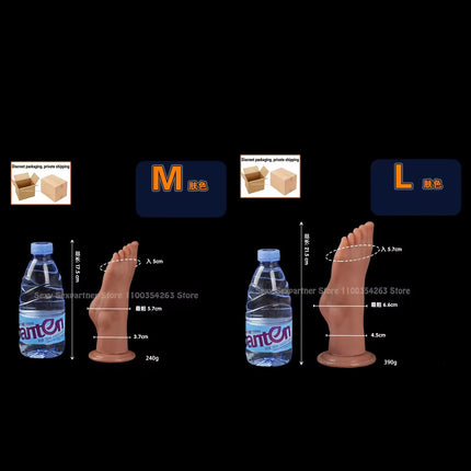 Big Silicone Feet Style Anal Plug Huge Dilator Anal Dildo Suction Cup Ass Butt Plug Deep Masturbator Stimulation Adult Sex Toys