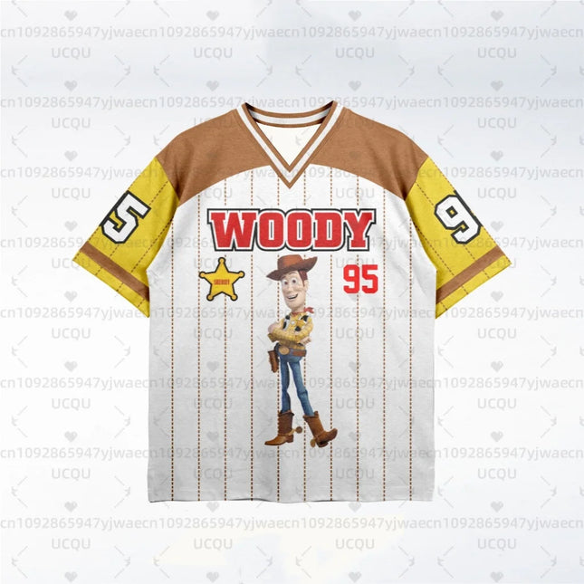 Toy Story Ice Hocky Player Jersey Buzz Lightyear Adult Kids Short Sleeve T-Shirts Breathable Quick-drying Men's Women T-shirt