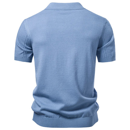 AIOPESON Men's Stripe Golf Polo Shirt Old Money Cool Silk Fabric Short Sleeve Icy Touch Breathable Casual Summer Top
