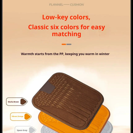 For VW Volkswagen POLO Tiguan R line Rline Flannel Car Seat Cushion, Non-Slip All-Season Auto Cushion Pad