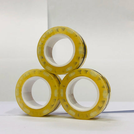 3pcs Fidget Toy Set Finger Magnetic Rings Colorful Adult Magnets Spinner Rings for Relieve Stress Anxiety Relief Therapy
