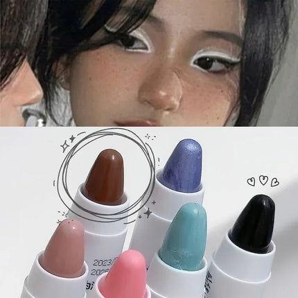 Matte Pearl White Eyeliner Pencil Lying Silkworm Eye Head Brightening Highlight Eyeshadow Stick Glitter Dazzling Effect Makeup