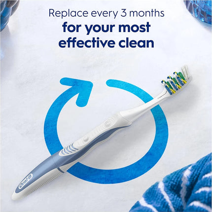 Oral-B Pulsar 3D White Electric Toothbrush 2Pcs/Pack Vibrating Bristles Built-in Power for Deep Clean (Colors Random)