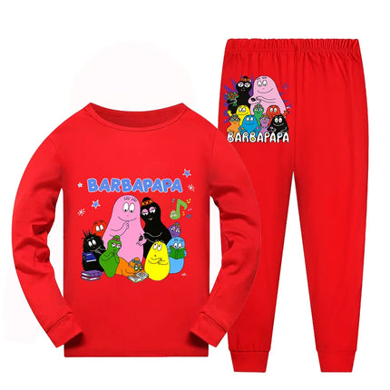 Barbapapa Children Summer Sleepwear Pajamas for Girls Clothes Children's Clothing Child House Clothing Baby Girl Clothes Girls's