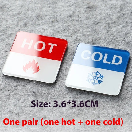 Acrylic Hotel Bathroom Bathroom Faucet Hot and Cold Water Prompt Sign Toilet Hot and Cold Water Logo Sticker