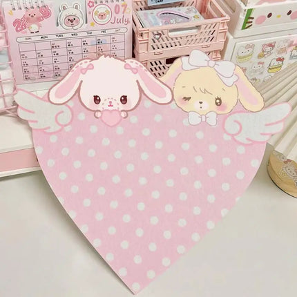 1Pc Cute Cartoon Bunny Felt Decoration Cork Board Wall Photo Message Board Wall Punch-free No Damage The Wall Room Decoration