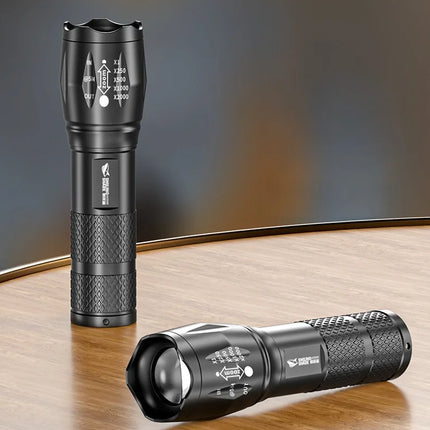 Portable LED Flashlight High Bright Mini Usb Rechargeable Light Telescopic Zoom 3Levels Light for Outdoor Camping Hiking Use
