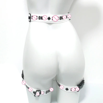 Spade Pattern Flirtatious Collar Waist-Integrated Collar Body Harness SM Gear Adult Sex Toys for Couples Extreme Sex Games 18+