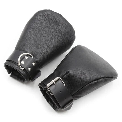 Puppy Play Dog Gloves Dog Paw Print Padded Fist Mitts BDSM Bondage PU Leather Glove Adult Role Play Sex Toys For Couples