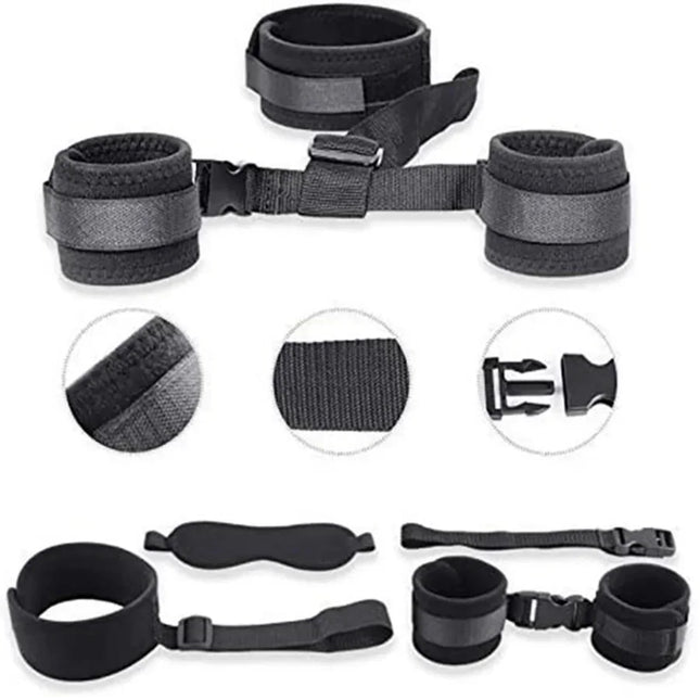 Adjustable Handcuffs And Blindfold Adult Sex Toys For Women Couples Collar Erotic Bdsm Bondage Set No Vibrator Games Sex Shop