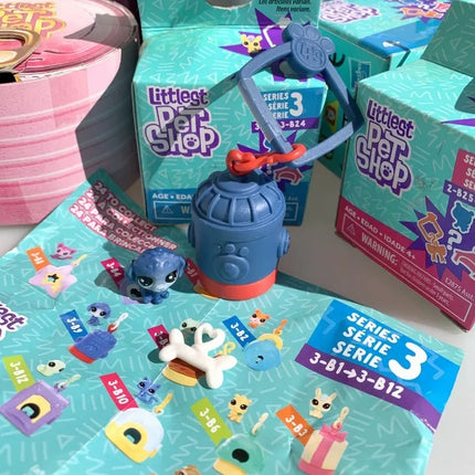 Hasbro Littlest Pet Shop LPS Blind Box Toy Cute Big Eyes Cat Dog Rabbit Model Pendant Animal Doll Mystery Box Toy Children Gift