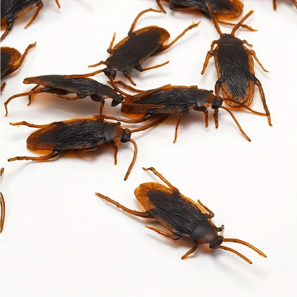 50/100pcs Artificial Cockroach Realistic Fake Roach Insects Novelty Trick Props Prank Toy Gags Practical Jokes Toys for Kids