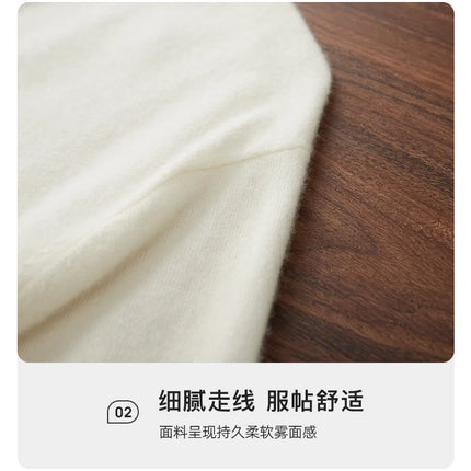 Men's T-shirt 2026 Spring/Summer New 100% Cashmere Round Neck Color Blocking Short Sleeved Knit Pullover Casual Men's Clothing