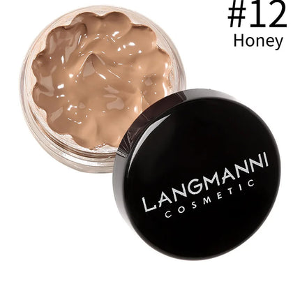 Full Coverage Liquid Concealer Waterproof Foundation Makeup Base Long Lasting Cream for Dark Circles Acne Natural Matte