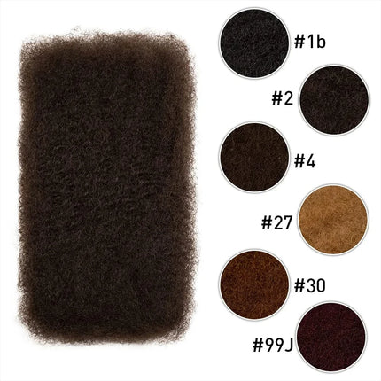 Soft and Lightweight Afro Kinky Bulk Hair 100% Human Hair with Natural Texture, Comfortable & Long-Lasting Use 16A Virgin Hair