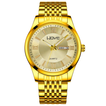 UTHAI Men's Watch High End Calendar Luminous Steel Wristband Fashion Trend Classic Business Quartz Watch Clock Gift