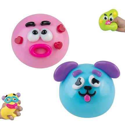 2026 NEW Smushers Squishy, Curiosities Dog Face Swap Squishy Toy, Soft Moldable Cute Slow Rise Squeeze Toy, Relaxing Sensory