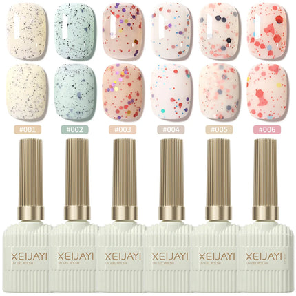 Milk White Glitter Nail Polish Gel Milk White Oreo Super Glitter Slice Cheese Nail Polish Internet Celebrity Style DIY Nail Glue