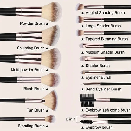 Professional 3/20PCS Makeup Brushes Set Soft Fluffy Eyeshadow Foundation Concealer Blending Blush Brush Kabuki Women Beauty Tool