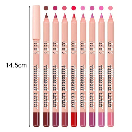 8 Color Waterproof Lip Liner Pencil Long Lasting Natural Lipliner Pen Red Contour Tint Sexy Dark Red Pink Matte Lipstick Pencil
