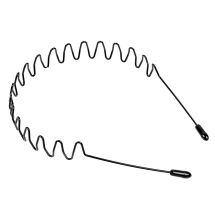 6pcs Fashion Metal Hair Band for Men Women Unisex Black Wavy Hair Head Hoop Band Sports Headband Hairband Hair Accessories Gifts
