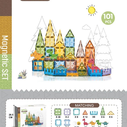 7.5cm Magnetic Building Blocks Construction Children Magnet Tiles Montessori Educational Toys for Kids Birthday Gifts