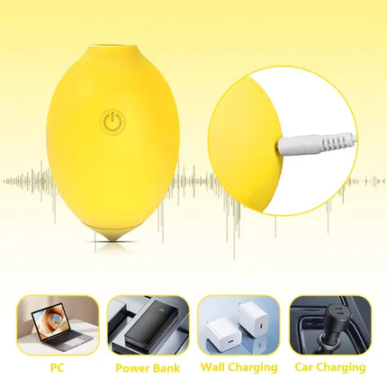 Vacuum Sucking Vibrator Lemon Sex Toys for Women Suction Clitoris Stimulator 10 Power Female Oral Nipple Clit Vibrating Sucker