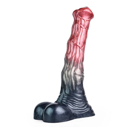 FAAK Fantasy Large Horse Dildo Sucker Silicone Multi Color Penis With Testis Sucker Female Masturbator Anal Plug For Women Men