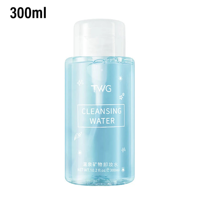 Gentle Press Pump Makeup Remover 300ml Amino Acid Cleansing Water, Deep Clean Hydrating Non-Tightening Non-Sticky Makeup Remover