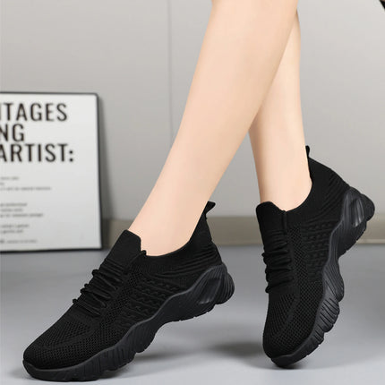 Women's Sneakers Breathable Casual Women Sock Shoes Lace Up Ladies Flats Female Spring Vulcanized Running Zapatillas De Mujer