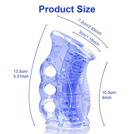 Manual Male Masturbator Open-Ended Pocket Pussy Blowjob Glans Trainer Penis Sleeve Ejaculation Delay Simulation Sex Toy for Men