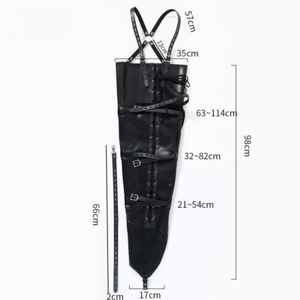 BDSM Leather Calf Cuffs Bondage Accessories with Fetish Restraint Bag Belts for Couple Orbs Vagina Clitoris Stimulator Sex Toys