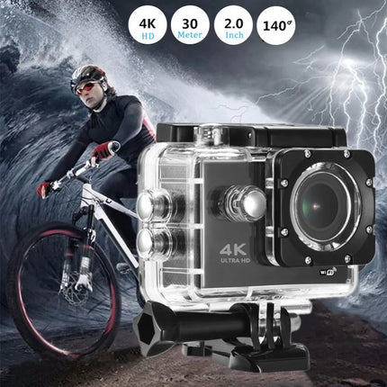 Ultra HD 4K Action Camera 30fps/170D Underwater Helmet Waterproof 2.0-inch Screen WiFi Remote Control Sports go Video Camera Pro