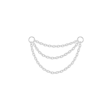 CANNER 1PC 925 Sterling Silver Chain Tassel Piercing Earrings Chain Charm Accessories For Woman Shiny Earring Fine Jewelry Gift