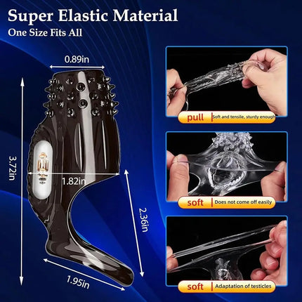 Vibrating Cock Ring For Men Silicone Penis Vibrator Intense Mens Vibrator Longer Harder Stronger Erection Adult Sex Toy For Men