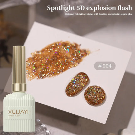10 Colors Holographic Glitter Gel Nail Polish Spring Color Sparkling Sequins Soak Off Uv Led Varnish Nail Art Diy