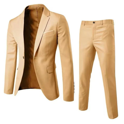 Suits For Men Wedding 2 Pieces Set Elegant Jackets Pants  Blazers Slim Fit Formal Outfit Fashion Business Classic 2025 Costume