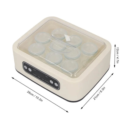 Multifunctional Homemade Yogurt Maker Machine 9 Glass Jars For Yogurt Ice Cream Pudding