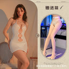 Average size 40.00 kg-60.00 kg / White jumpsuit + white open socks