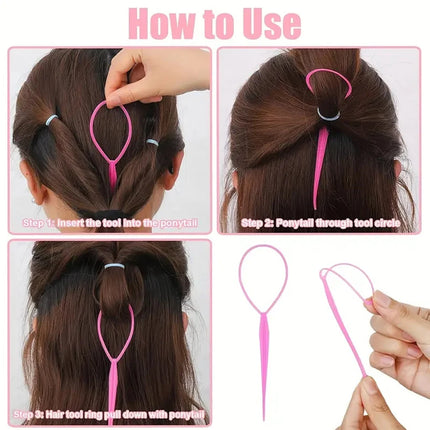 5pcs Hairdressing Tools Pointed Tail Comb Dual Head Eyebrow Brush Triple Row Comb Coiler Hair Salon Styling Comb